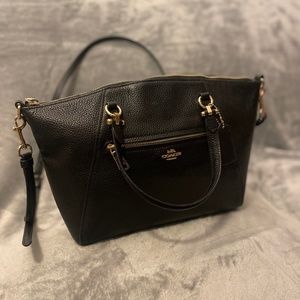 Coach Prairie Satchel Black Pebble Leather